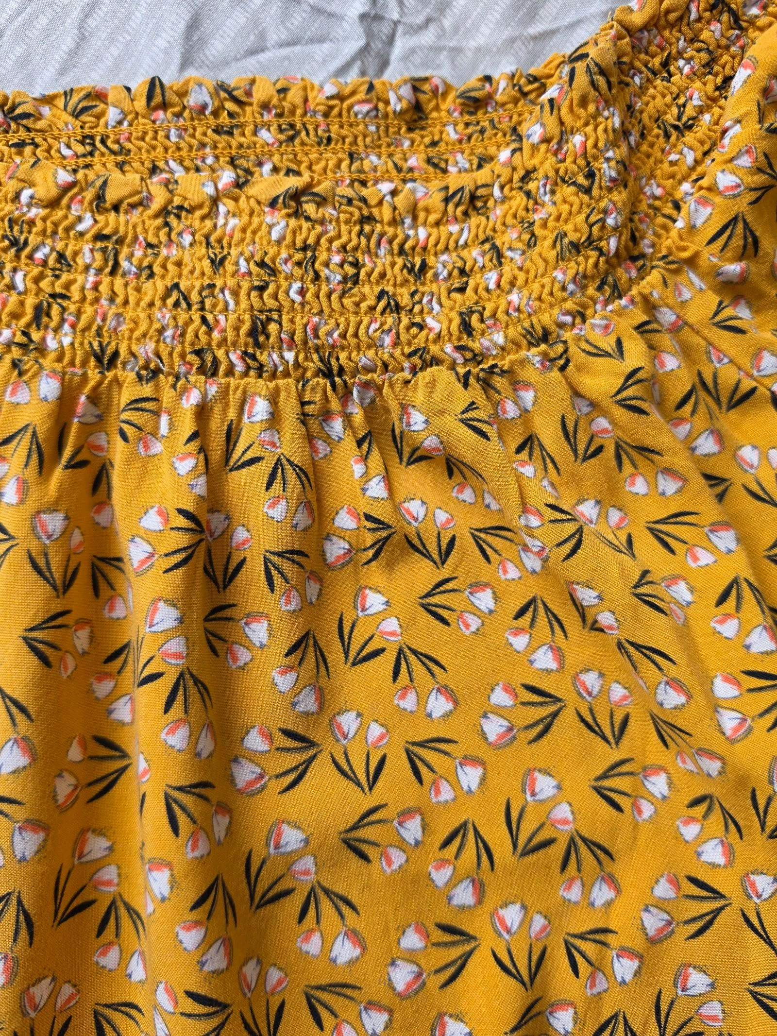 Combi-short fleuri Kiabi - Jaune moutarde - Taille 34 (XS) – photo 3
